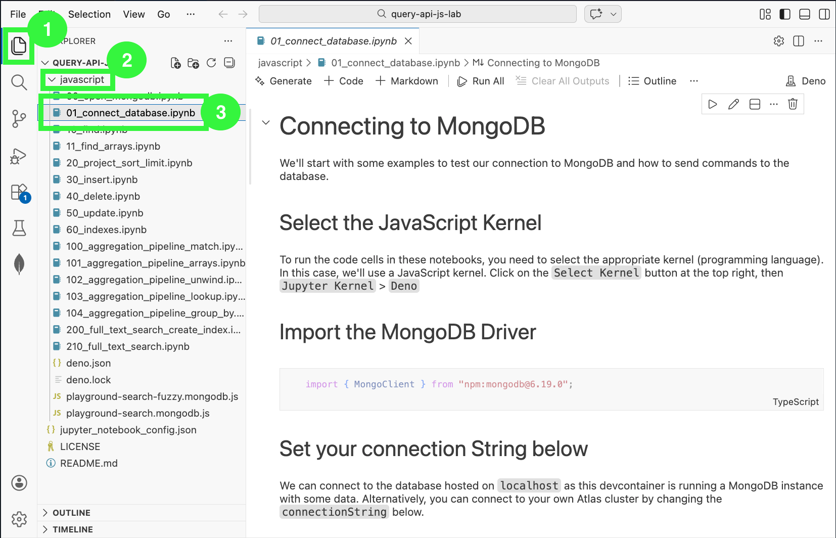 Navigate to the notebook