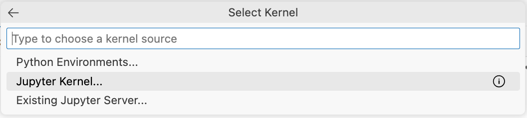 Select Jupyter Kernel