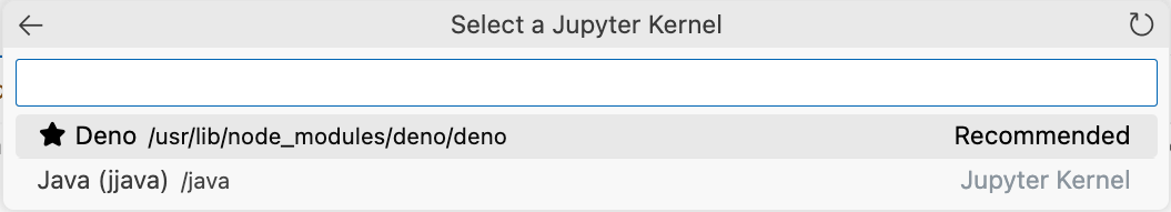 Select Jupyter Kernel