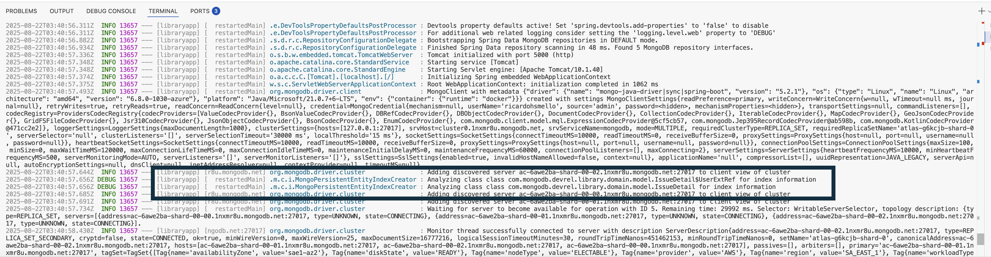 Spring Index creation