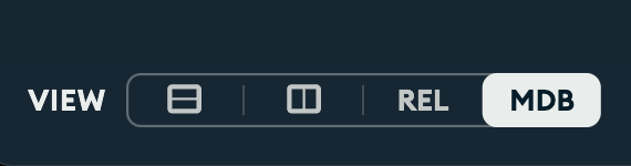 We can toggle between MDB, relational or both views