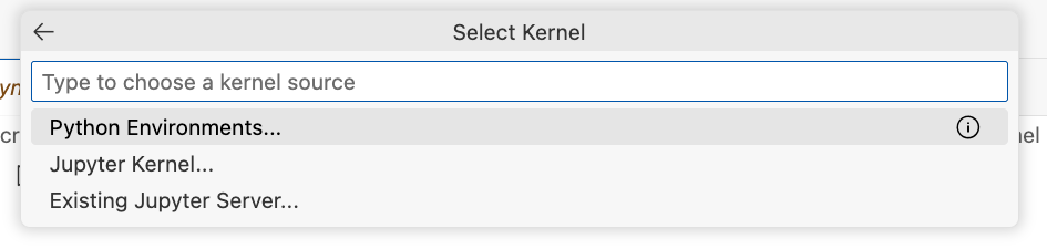 Select Python Environments