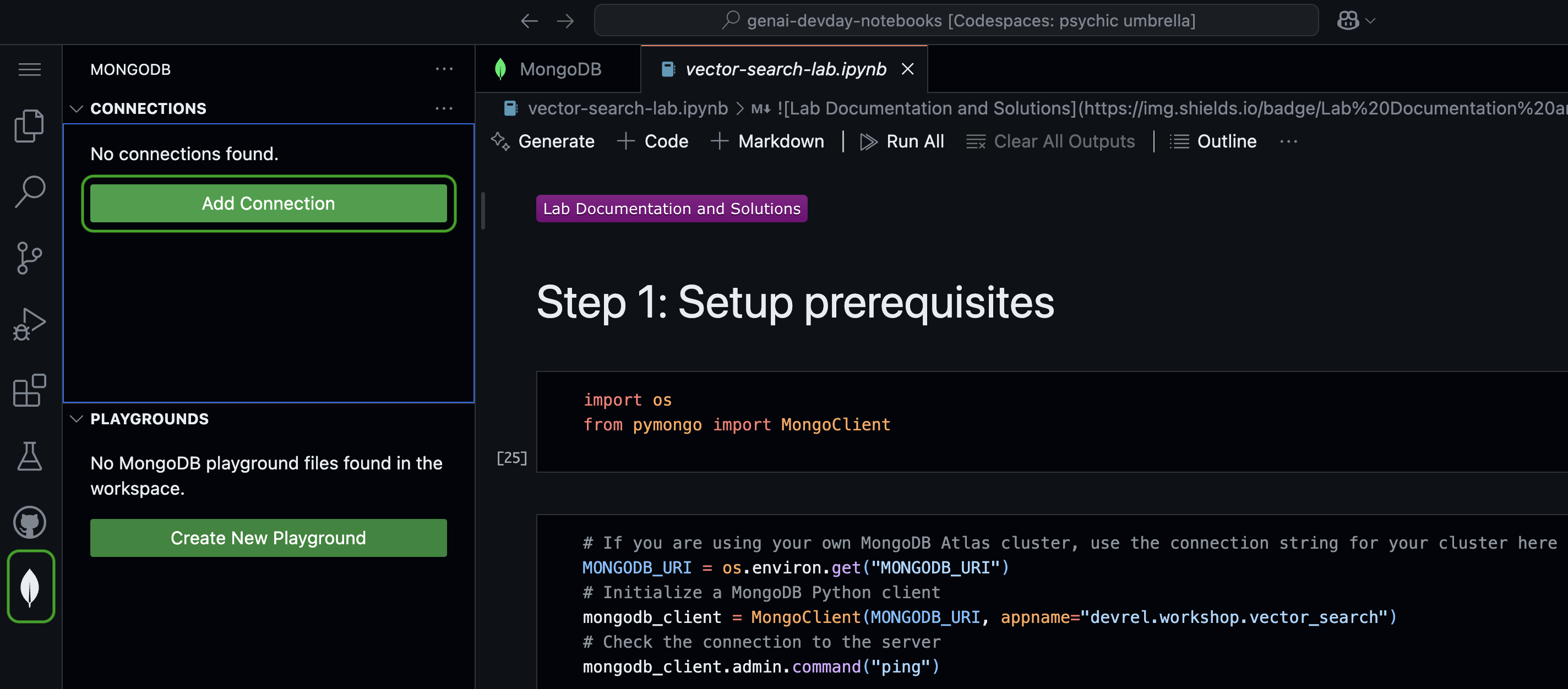 Add MongoDB connection